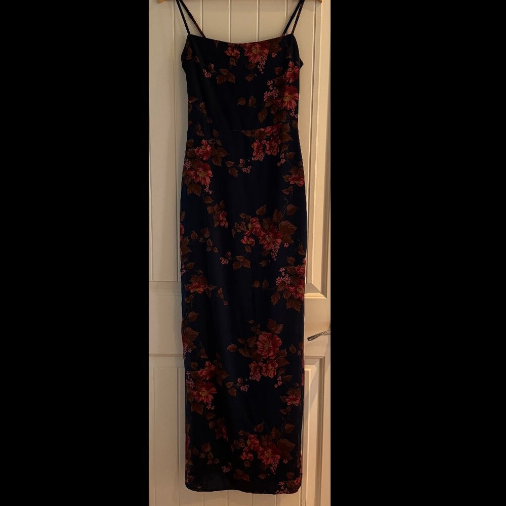 Reformation Frankie Silk Dress Blue - Size 2 - Picture 8 of 8